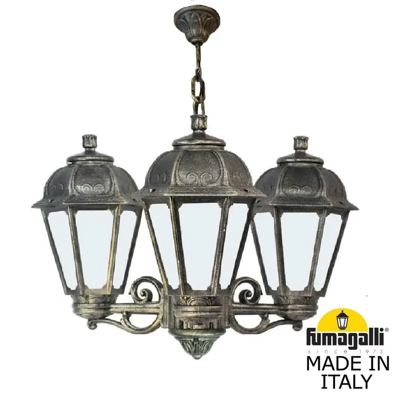 Подвесной уличный светильник FUMAGALLI SICHEM/SABA 3L K22.120.S30.BYE27 — уличный светильник Fumagalli