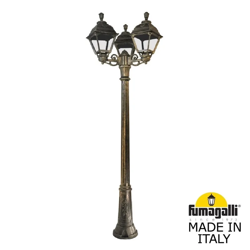 Садово-парковый фонарь FUMAGALLI ARTU BISSO/CEFA 3L U23.158.S30.BXE27 — уличный светильник Fumagalli