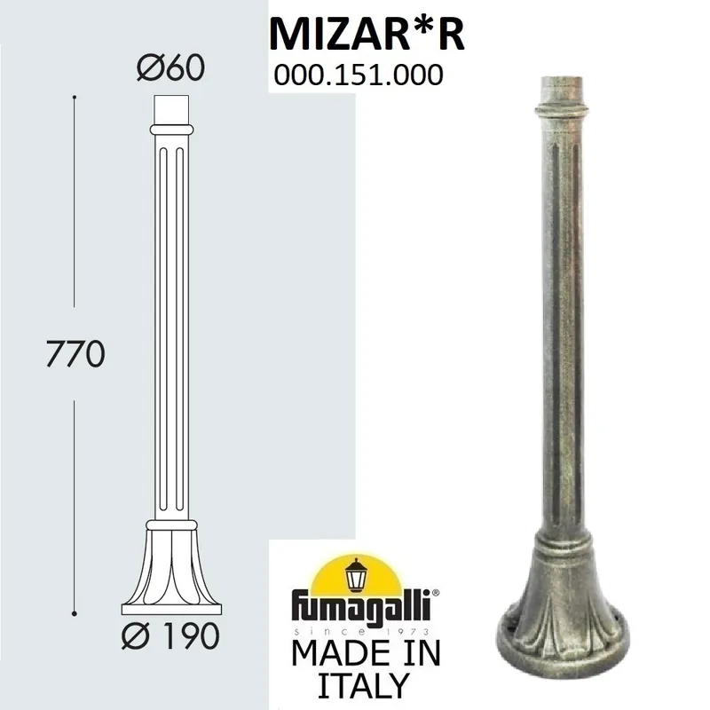 Парковый столб FUMAGALLI MIZAR 000.151.000.B0 — уличный светильник Fumagalli