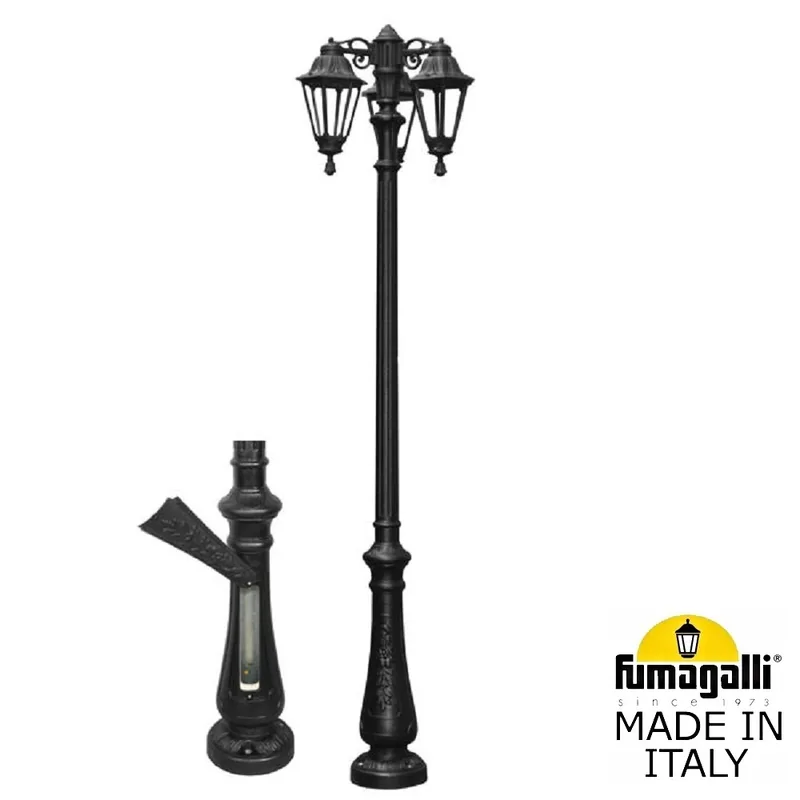 Парковый фонарь FUMAGALLI NEBO BISSO/RUT 3L E26.202.S30.AXE27 DN — уличный светильник Fumagalli