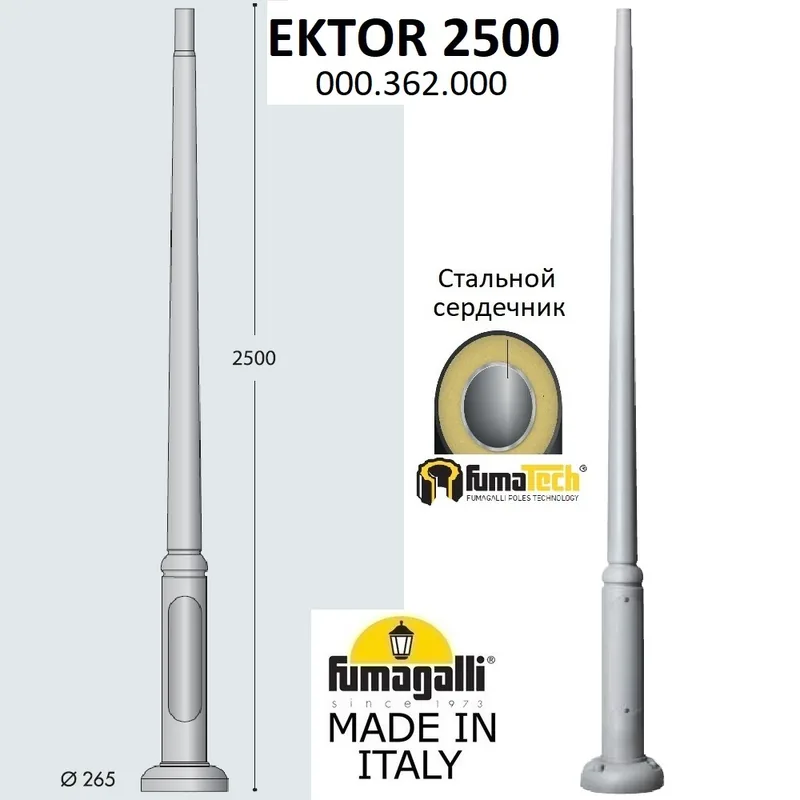 Парковый столб FUMAGALLI EKTOR 2500 000.362.000.L0 — уличный светильник Fumagalli