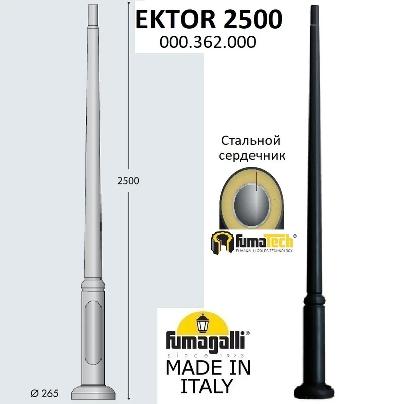Парковый столб FUMAGALLI EKTOR 2500 000.362.000.A0 — уличный светильник Fumagalli