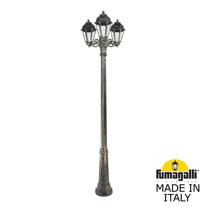 Садово-парковый фонарь FUMAGALLI RICU BISSO/SABA 3L K22.157.S30.BXE27 — уличный светильник Fumagalli