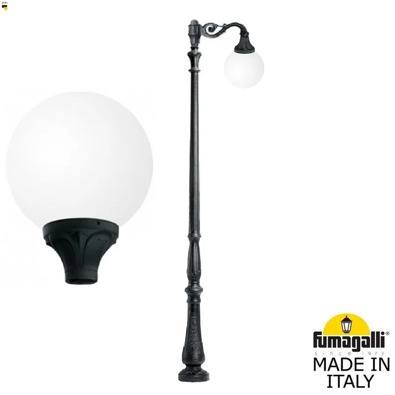 Парковый фонарь FUMAGALLI TABOR ADAM/GLOBE 400 1L G40.205.M10.AYE27 — уличный светильник Fumagalli