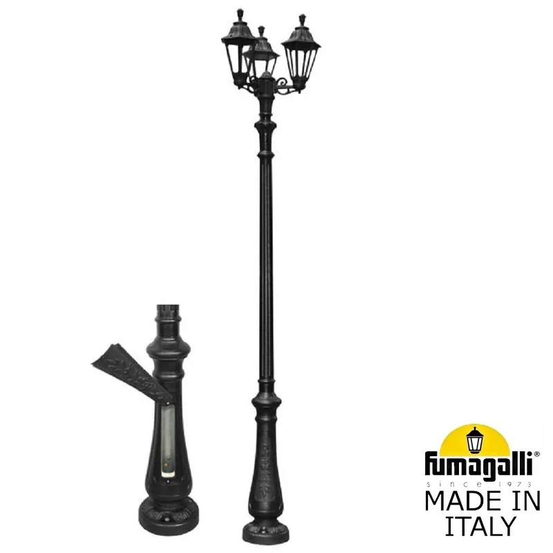 Парковый фонарь FUMAGALLI NEBO BISSO/RUT 3L E26.202.S30.AXE27 — уличный светильник Fumagalli