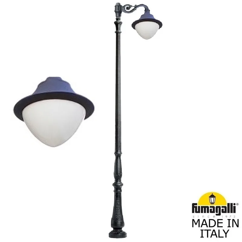 Парковый фонарь  FUMAGALLI HOREB/ADAM/VIVI 1L LED-HIP V50.208.M10.AYH27 — уличный светильник Fumagalli