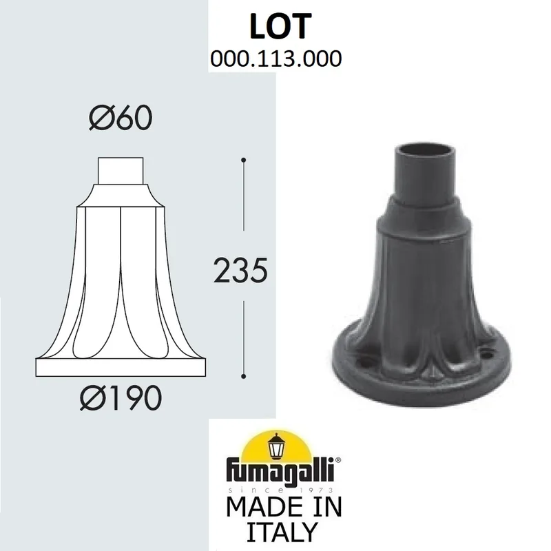 Парковый столб FUMAGALLI LOT 000.113.000.A0 — уличный светильник Fumagalli
