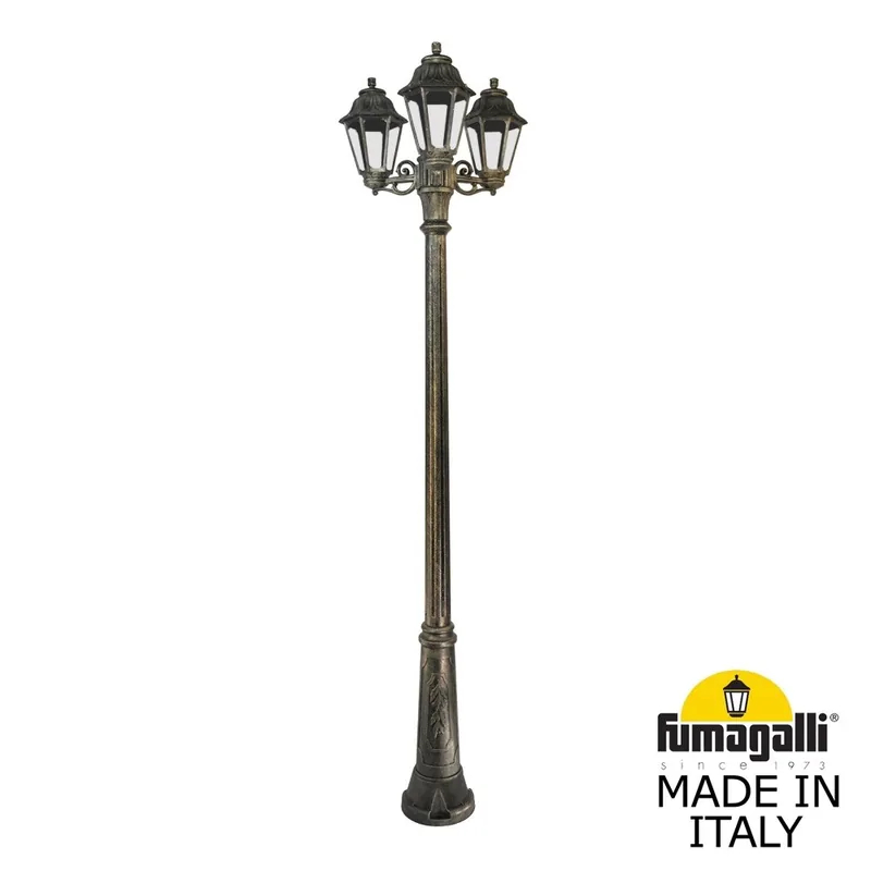 Садово-парковый фонарь FUMAGALLI RICU BISSO/ANNA 3L E22.157.S30.BXE27 — уличный светильник Fumagalli