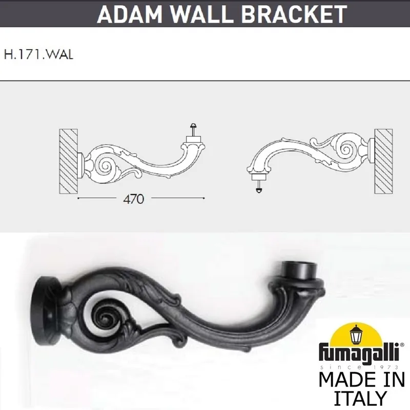 Консоль для паркового фонаря FUMAGALLI ADAM WALL  000.171.000.A0 — уличный светильник Fumagalli