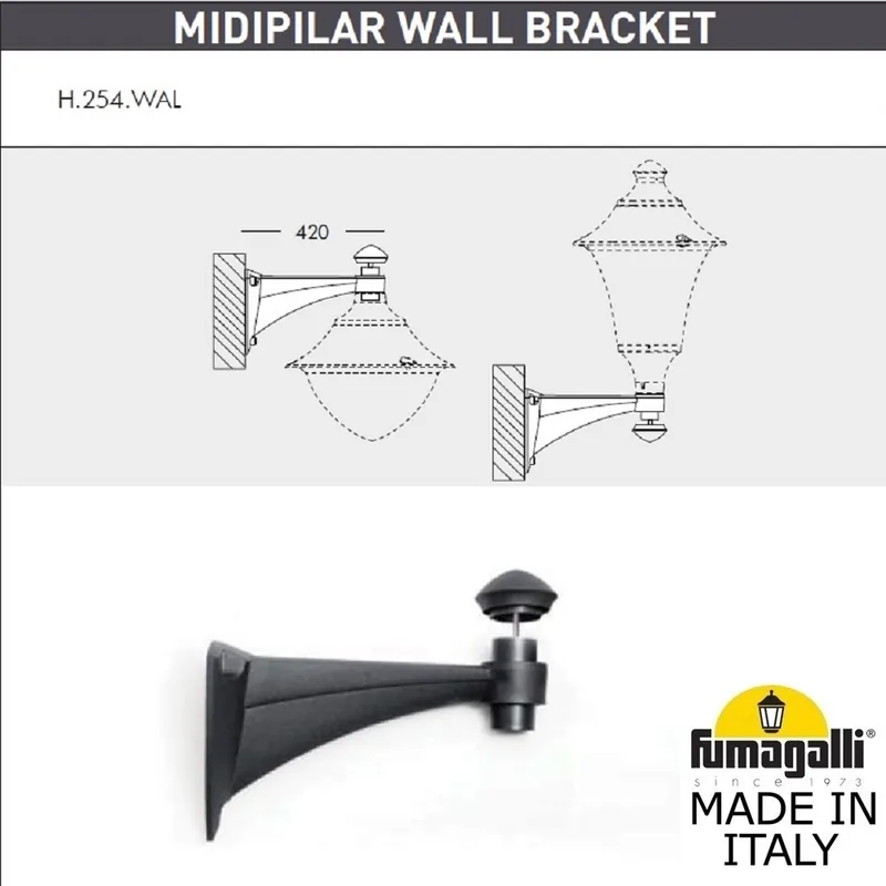 Консоль для паркового фонаря FUMAGALLI MIDIPILAR WALL  000.254.000.A0 — уличный светильник Fumagalli
