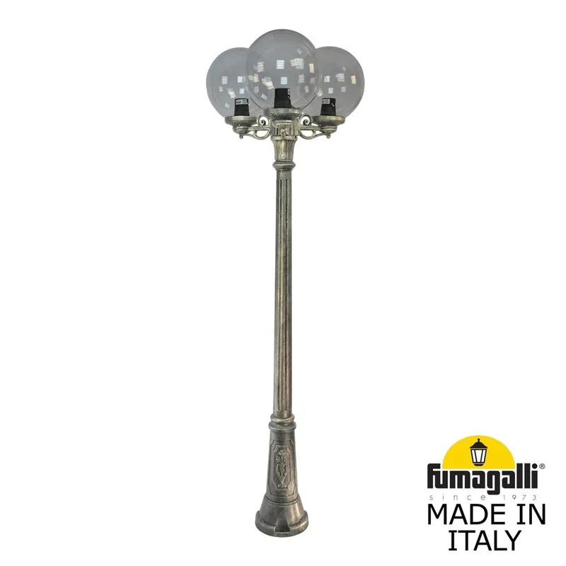 Садово-парковый фонарь FUMAGALLI GIG BISSO/G300 3L G30.156.S30.BZE27 — уличный светильник Fumagalli