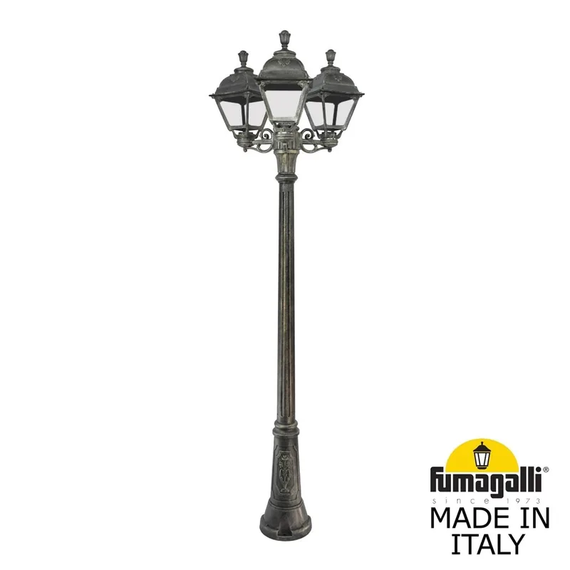 Садово-парковый фонарь FUMAGALLI GIGI BISSO/CEFA 3L U23.156.S30.BXE27 — уличный светильник Fumagalli