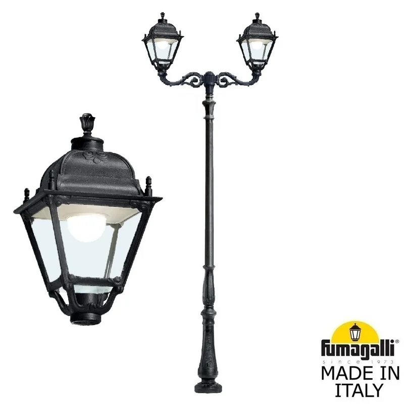 Парковый фонарь FUMAGALLI TABOR ADAM/SIMON 2L U33.205.M20.AXH27 — уличный светильник Fumagalli
