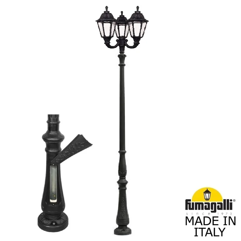 Парковый фонарь FUMAGALLI TABOR OFIR/NOEMI 3L  E35.205.R30.AXH27 — уличный светильник Fumagalli