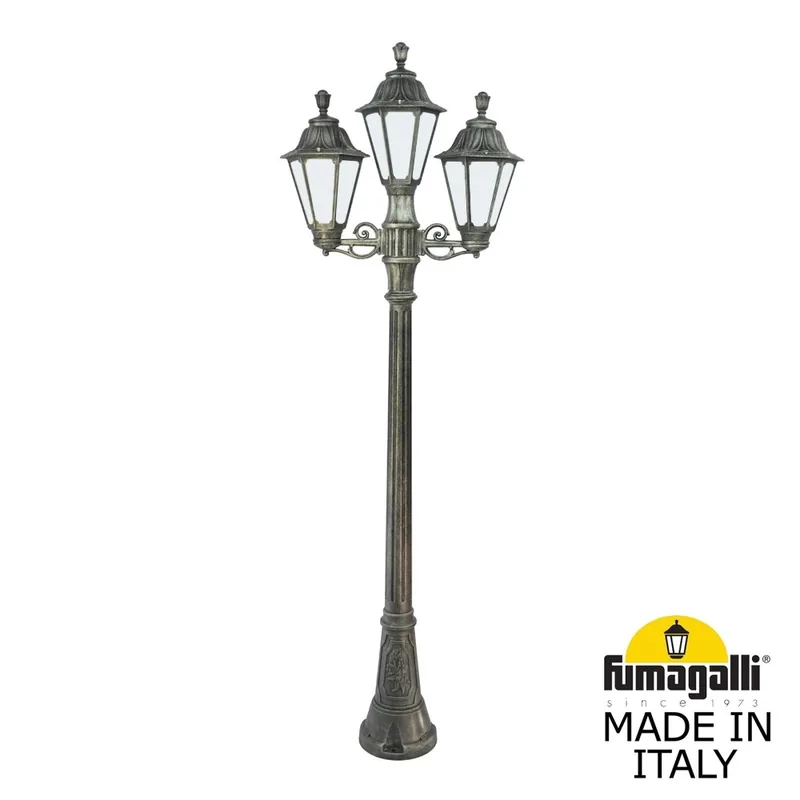 Садово-парковый фонарь FUMAGALLI ARTU BISSO/RUT 2+1 E26.158.S21.BYE27 — уличный светильник Fumagalli