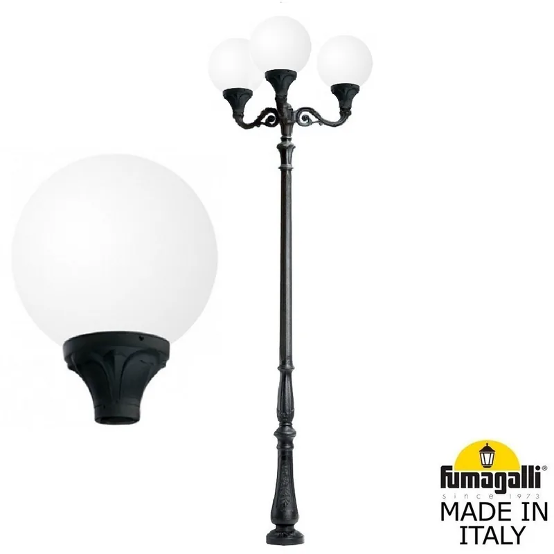 Парковый фонарь FUMAGALLI TABOR ADAM/GLOBE 400 2L G40.205.M30.AYE27 — уличный светильник Fumagalli