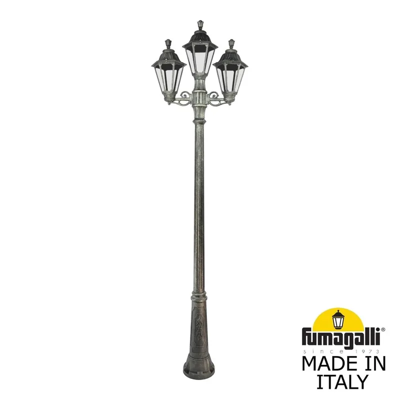 Садово-парковый фонарь FUMAGALLI RICU BISSO/RUT 2+1 E26.157.S21.BXE27 — уличный светильник Fumagalli