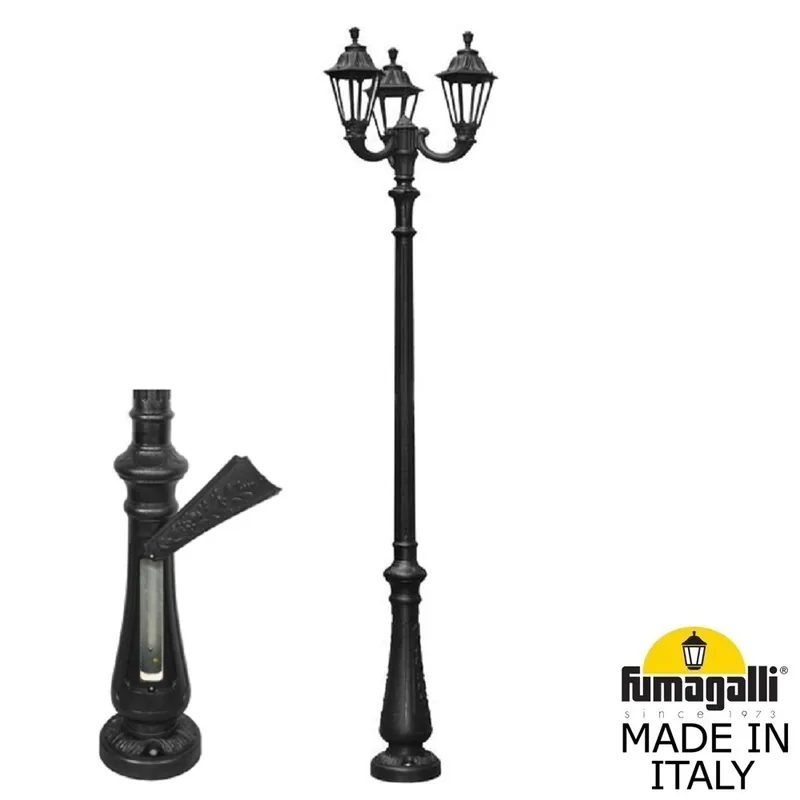 Парковый фонарь FUMAGALLI NEBO OFIR/RUT 3L  E26.202.R30.AYE27 — уличный светильник Fumagalli