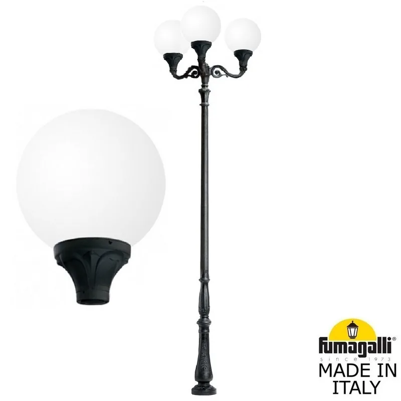 Парковый фонарь FUMAGALLI HOREB ADAM/GLOBE 400 2L G40.208.M30.AYE27 — уличный светильник Fumagalli