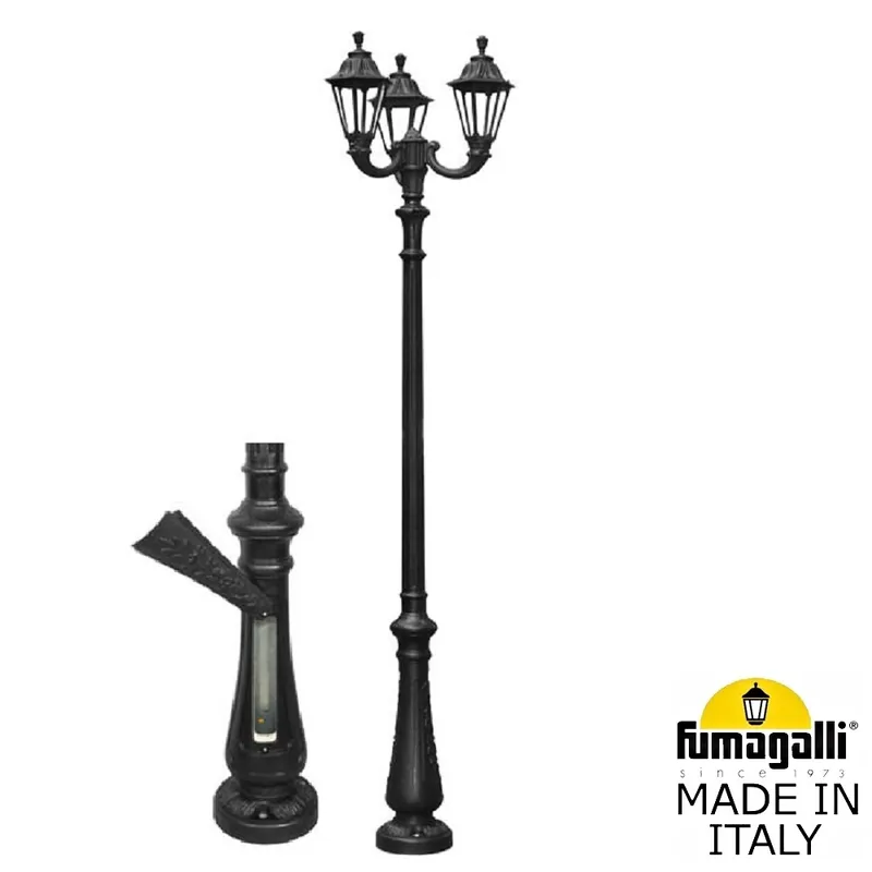 Парковый фонарь FUMAGALLI NEBO OFIR/RUT 3L E26.202.R30.AXE27 — уличный светильник Fumagalli