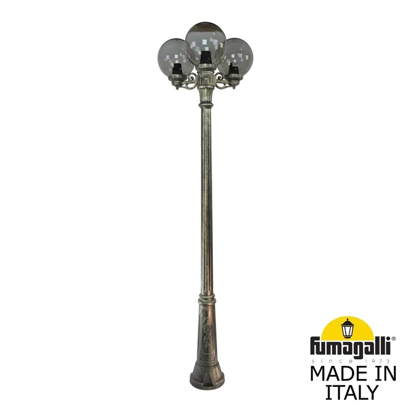 Садово-парковый фонарь FUMAGALLI RICU BISSO/G250 3L G25.157.S30.BZE27 — уличный светильник Fumagalli