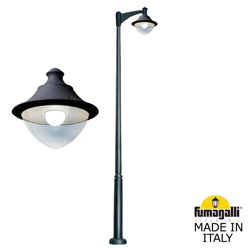 Парковый фонарь  FUMAGALLI EKTOR 4000/MIDIPILAR/VIVI 1L LED-HIP V50.372.A10.AXH27 — уличный светильник Fumagalli