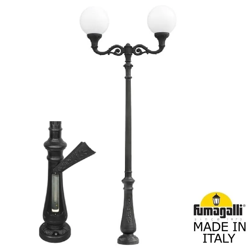 Парковый фонарь FUMAGALLI NEBO ADAM/GLOBE 400 2L G40.202.M20.AYE27 — уличный светильник Fumagalli