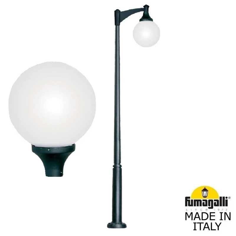 Парковый фонарь FUMAGALLI EKTOR 3000 MIDIPILAR/GLOBE 400 modern 1L G41.365.A10.AYE27 — уличный светильник Fumagalli