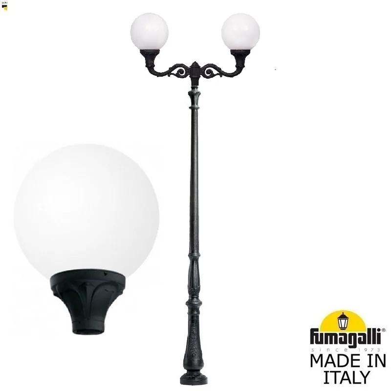 Парковый фонарь FUMAGALLI TABOR ADAM/GLOBE 400 2L G40.205.M20.AYE27 — уличный светильник Fumagalli