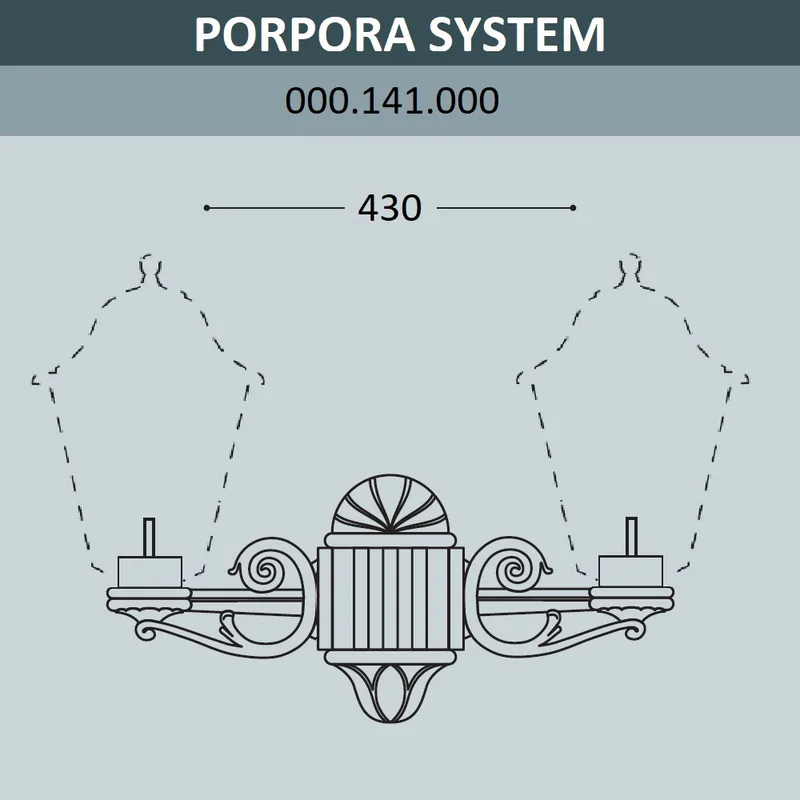 Консоль для паркового фонаря FUMAGALLI PORPORA SYS  000.141.000.A0 — уличный светильник Fumagalli