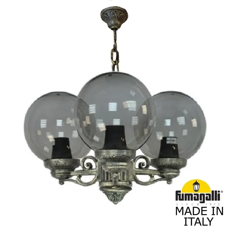 Подвесной уличный светильник FUMAGALLI SICHEM/G250 3L. G25.120.S30.BZE27 — уличный светильник Fumagalli