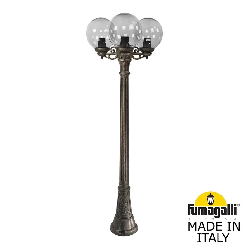 Садово-парковый фонарь FUMAGALLI ARTU BISSO/G250 3L G25.158.S30.BZE27 — уличный светильник Fumagalli