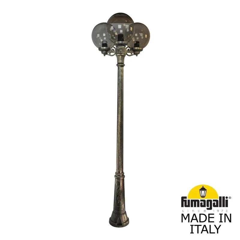Садово-парковый фонарь FUMAGALLI RICU BISSO/G300 3L G30.157.S30.BZE27 — уличный светильник Fumagalli